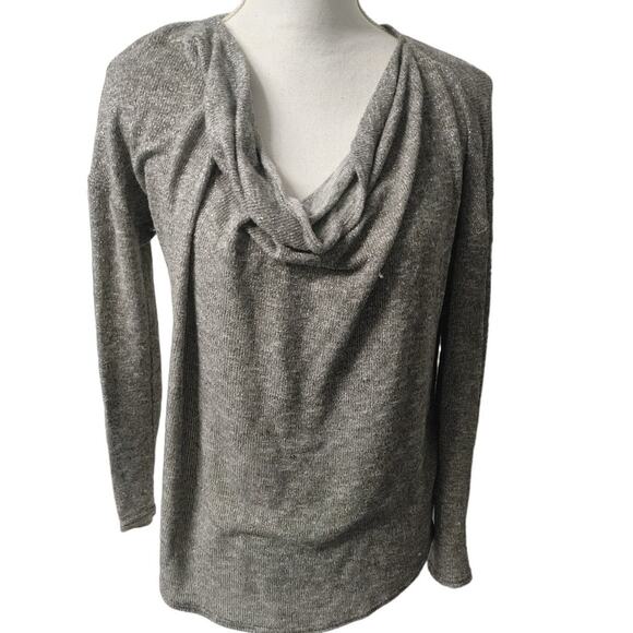 Apt 9 Blouse Top Metallic Silver Cowl Top 0X - Picture 1 of 5